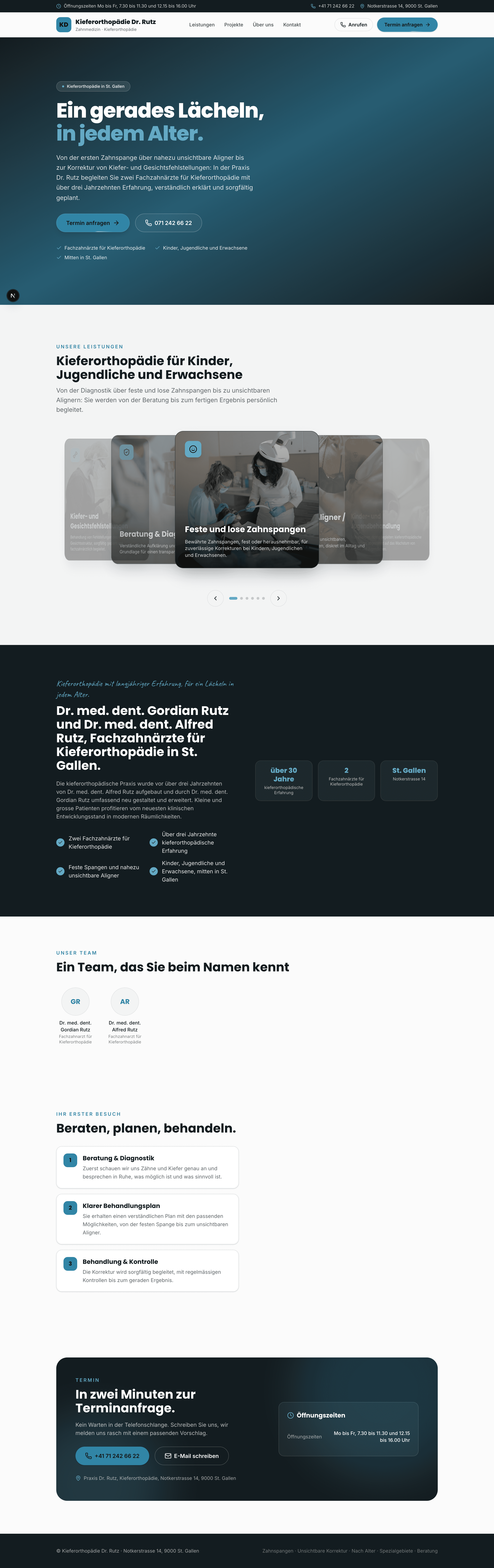 Entwurf der neuen Startseite